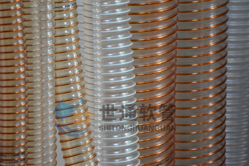 PU鋼絲軟管,PU通風吸塵軟管 PU鋼絲軟管,PU通風吸塵軟管